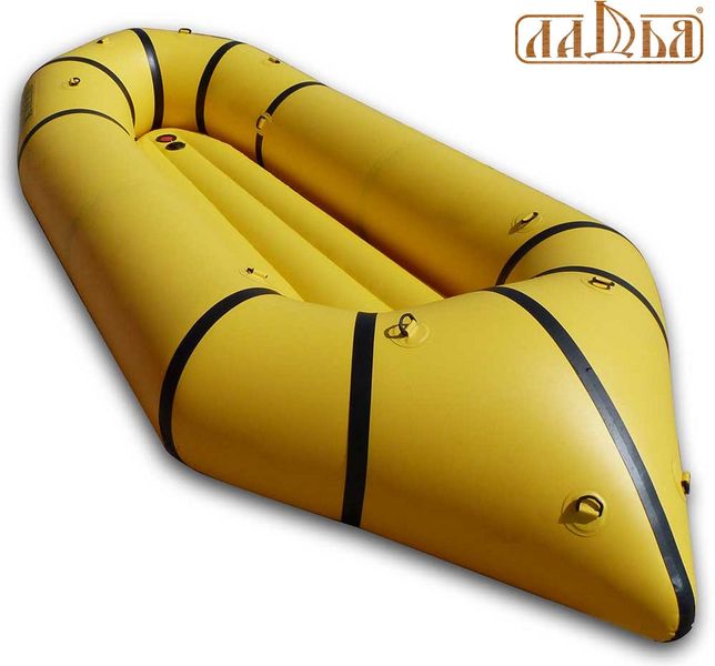 Dmuchany packraft Ladya LP-245 Kayak Comfort żółty z czarnym - Packraft do raftingu