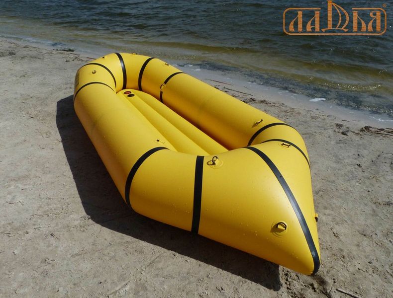 Dmuchany packraft Ladya LP-245 Kayak Comfort żółty z czarnym - Packraft do raftingu