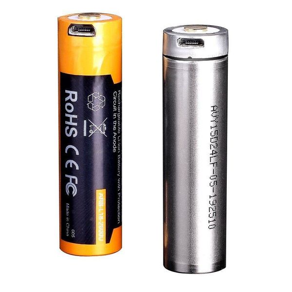 Аккумулятор 18650 Fenix 3500 mAh ARB-L18-3500U micro usb зарядка 82104 фото