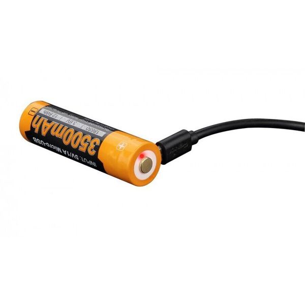 Аккумулятор 18650 Fenix 3500 mAh ARB-L18-3500U micro usb зарядка 82104 фото