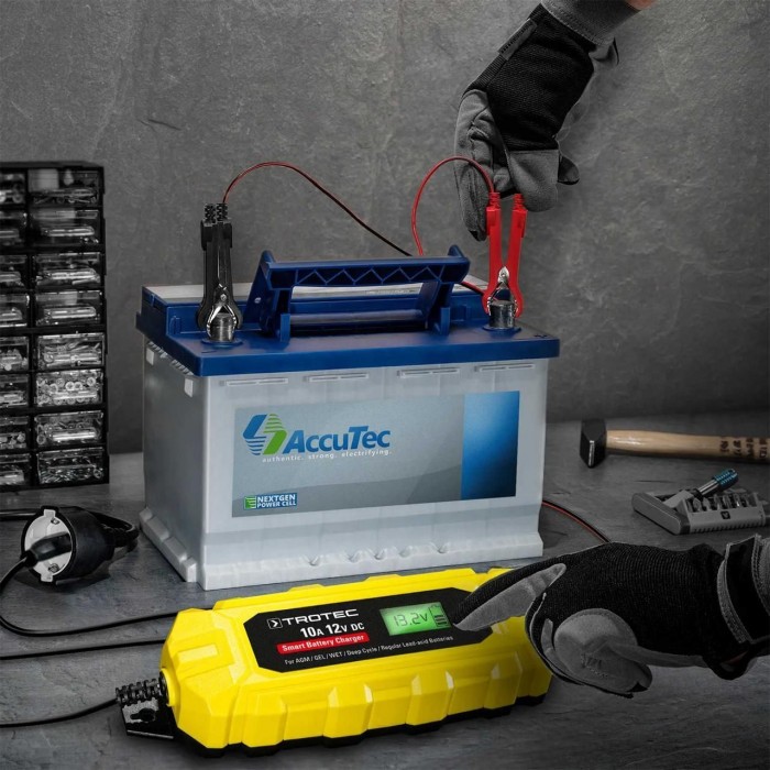 Зарядний пристрій для акумуляторів Trotec PBCS 10A 12V 10 А для батарей 4-200 Ah