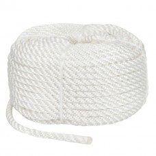 Мотузка Polyester 3 strand rope 10mm*30m white для швартування човна та катера 10мм 30м білий міцний ланцюг