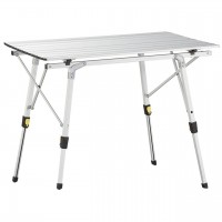 Стіл Uquip Variety M Grey 244112 з регульованою висотою 45-69 см, алюмінієвий, для кемпінгу на 4 особи