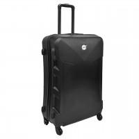 Чемодан Semi Line 24" M NASA Чорний T5798-2 з перегородкою всередині 4 колеса ABS-пластик кодовий замок