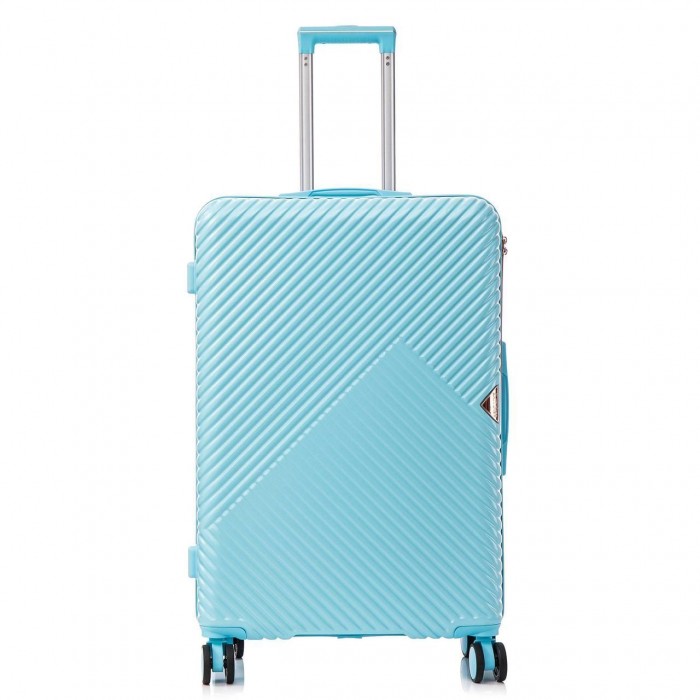 Чемодан Semi Line 28" L Світло-блакитний T5728-3 з 4 обертовими колесами та кодовим замком, об'єм 97 л