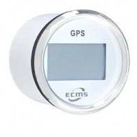 GPS спідометр судновий для човна та катера ECMS PLG2-WS-GPS білий 55мм з помаранчевим підсвічуванням.