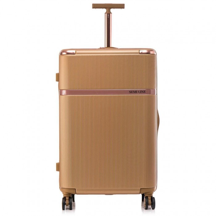 Чемодан Semi Line 28" L Золотий T5667-4 ABS-пластик 4 колеса кодовий замок об'єм 93 л для поїздок