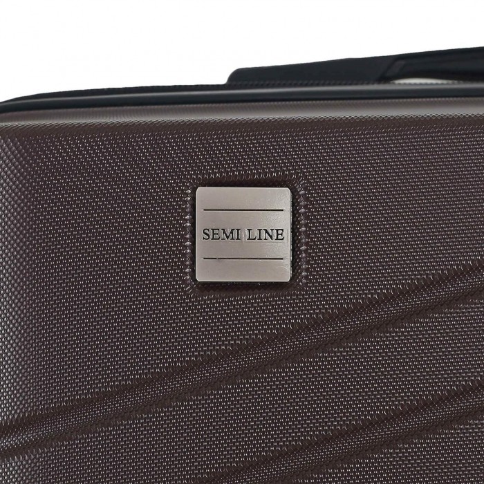 Чемодан Semi Line 20" S Коричневый T5788-1 ABS-пластик 4 колеса кодовый замок ручная кладь 35 л