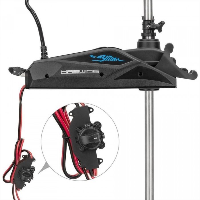 Електромотор Haswing Cayman B GPS 80 Lbs 24 В з електронною якорною системою та автопілотом для суден до 2600 кг