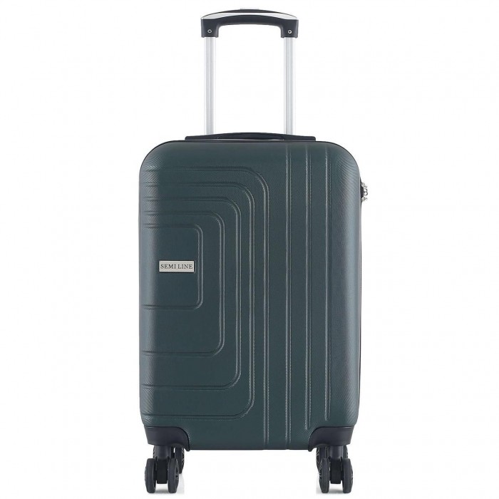 Чемодан Semi Line 20" S Петроль T5761-2 для ручної поклажі 36 л ABS-пластик 4 колеса з кодовим замком легкий
