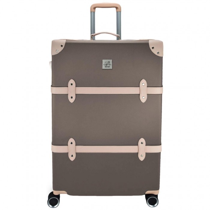 Чемодан Semi Line 28" L Коричневый/Розовый Крем T5673-4 объем 96.5 л ABS-пластик 4 колеса кодовый замок