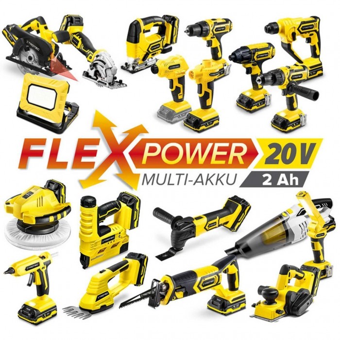 Акумулятор Trotec 20V 2 Ah Flexpower 6200000303 Li-Ion заряджання 1 год без саморозряду