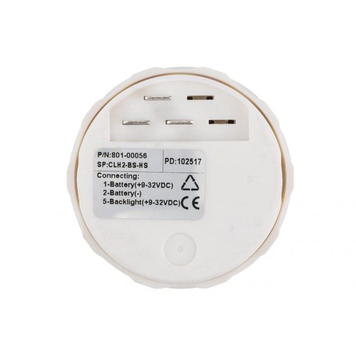 Счетчик моточасов судовой для лодки и катера ECMS CLH2-BS-HS 52мм черный 12V цифровой с красной подсветкой и