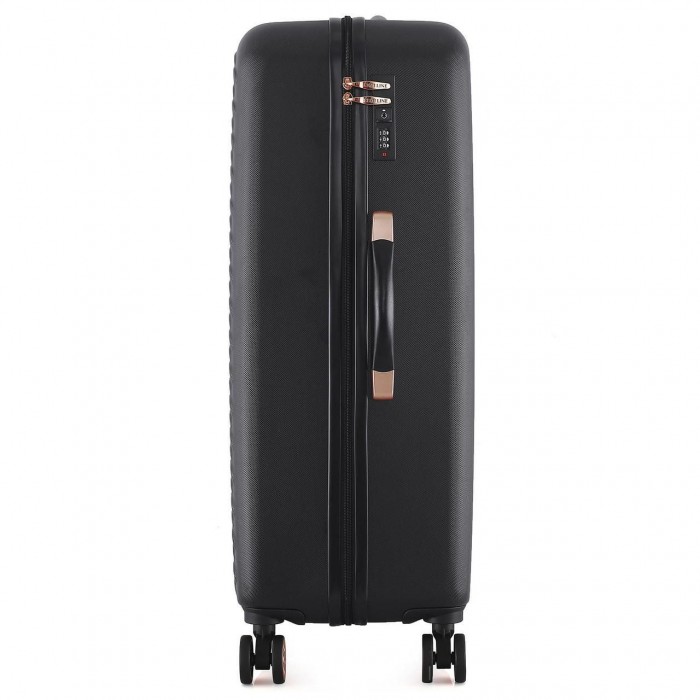 Чемодан Semi Line 28" L Чорний T5718-3 з кодовим замком та м'якою ручкою 4 колеса ABS-пластик об'єм 103 л