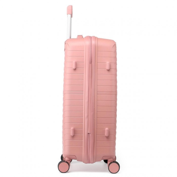 Чемодан Semi Line 24" M Розовый T5779-2 с жестким корпусом из полипропилена 4 колеса кодовый замок 63 л