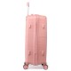 Чемодан Semi Line 24" M Розовый T5779-2 с жестким корпусом из полипропилена 4 колеса кодовый замок 63 л