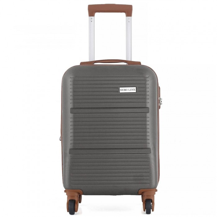 Чемодан Semi Line 20" S Графит T5711-1 с расширением 15% 4 колеса ABS-пластик кодовый замок ручная