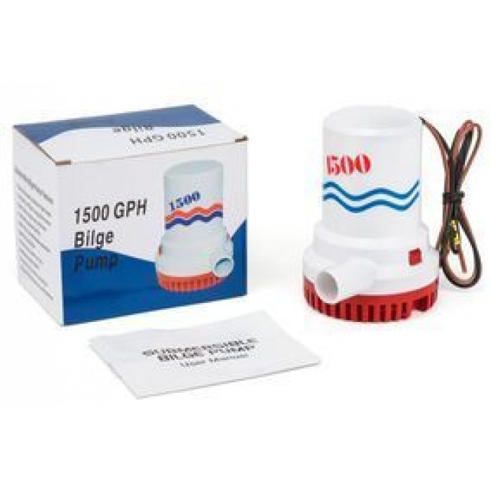 Помпа трюмная 94л/мин 1500GPH 12V WW-06207 для лодки и катера погружная мощный мотор