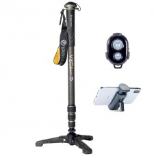 Монопод Вангард VEO 2S CM-264TR карбоновый Tri-Feet адаптер для смартфона с пультом ДУ для фото и видео