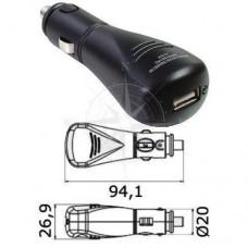 Адаптер прикуривателя судовой 1хUSB 12/24 В Osculati 14.517.10 с защитой от короткого замыкания и