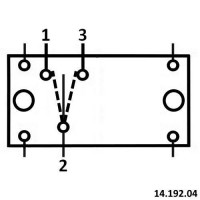 Выключатель клавишный CARLING SWITCH Contura II IP56 ON-OFF-ON 6-клеммный для трюмной помпы и огней