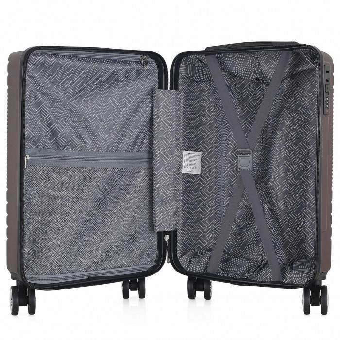 Чемодан Semi Line 20" S Коричневый T5788-1 ABS-пластик 4 колеса кодовый замок ручная кладь 35 л