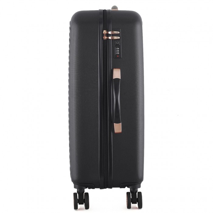 Чемодан Semi Line 24" M Черный T5718-2, ABS-пластик, 4 колеса, кодовый замок, объем 68 л