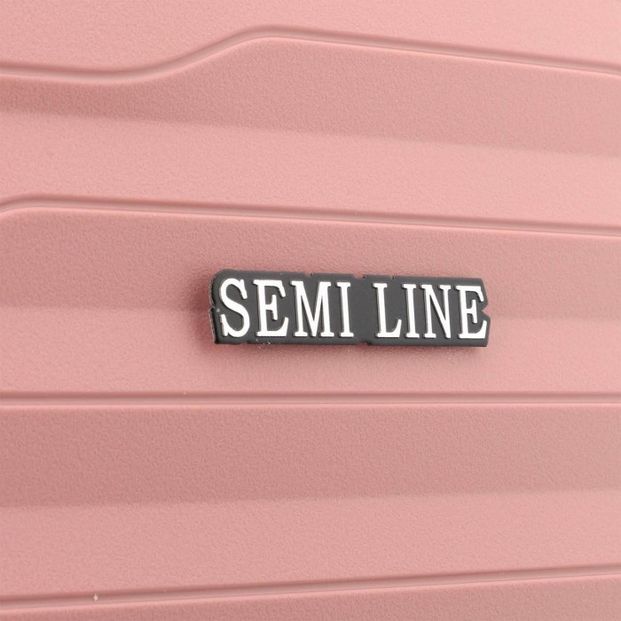 Чемодан Semi Line 24" M Розовый T5779-2 с жестким корпусом из полипропилена 4 колеса кодовый замок 63 л