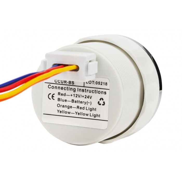 Лічильник мотогодин для катера та човна Wema Kus KY39000 чорний 12V 52мм цифровий хромований
