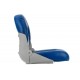 Сиденье складное для лодки и катера Cruistyle 75114GB серо-синее низкая спинка морской винил 440x440 мм