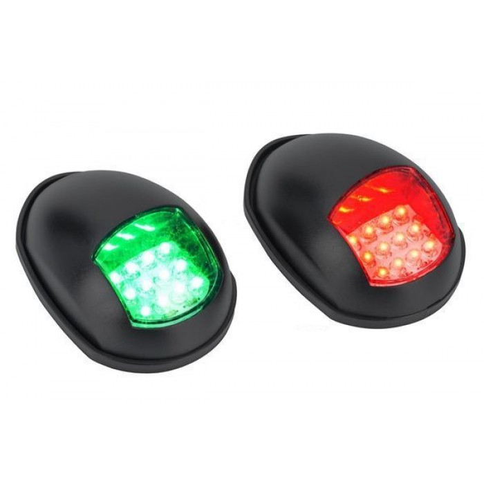 Ходові LED вогні чорні HF65-780 88х61мм для човнів і катерів IP66 потужність 0.8 Вт з вертикальним кріпленням