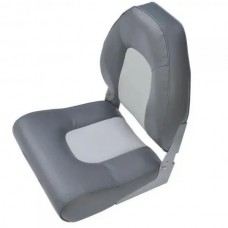 Сиденье складное для лодки и катера High Back 75116GC серо-черное морской винил размеры 450х430 мм