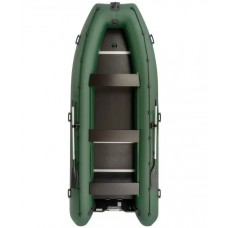 Колібрі КМ-450ДСЛ (Kolibri KM-450DSL) зелений моторний кільовий надувний човен + фанерний пайол