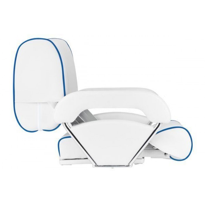 Сиденье для лодки и катера Twin 1006003 с системой flip-up движимой спинкой белое из морского винила 550