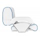 Сиденье для лодки и катера Twin 1006003 с системой flip-up движимой спинкой белое из морского винила 550