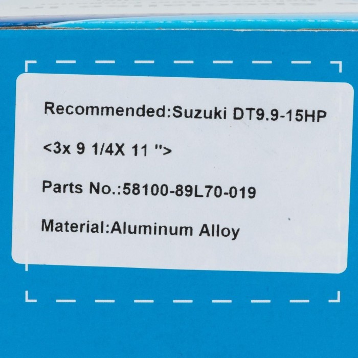 Гвинт гребний для човнового двигуна SUZUKI DT 9.9-15 HP 58100-93743-019 3X9 1/4X11 ALU алюмінієвий
