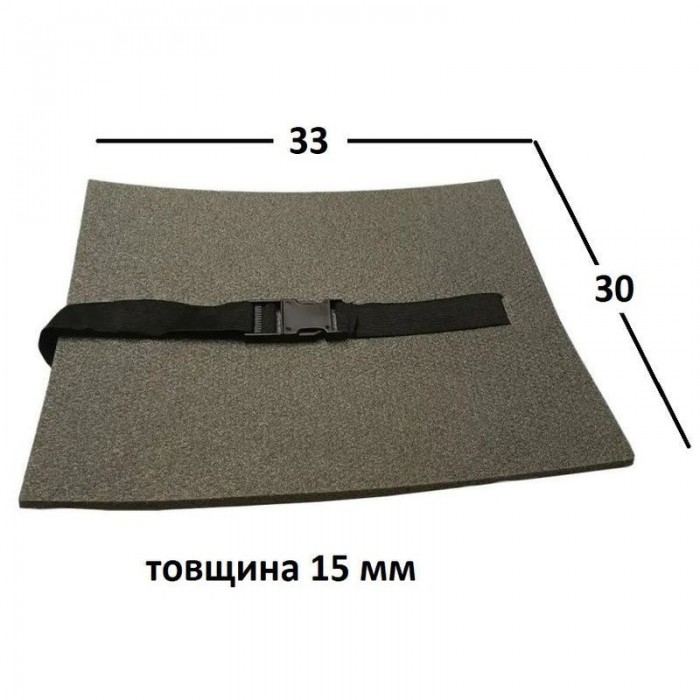 Сидушка туристическая пенопопа 33х30 Серый 15 мм SK0005