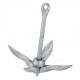 Якорь складной 3 lbs 1.4 кг Navy чугунный оцинкованный для небольших лодок серебристый цвет