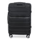 Чемодан Semi Line 26" M Черный T5618-2 легкий из полипропилена с кодовым замком 4 колеса 61 л для