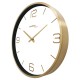 Настенные часы Technoline WT7280 Gold кварцевые, золотой корпус, белый циферблат, бесшумный механизм