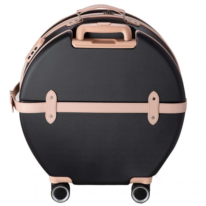 Чемодан Semi Line 24" M Черный/Розовый Крем T5671-3 с кодовым замком на 4 колесах, объем 49 л, ABS-пластик