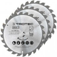 Пильний диск Trotec 150х16х2.1 HW24 Wood - 3 шт для деревини, твердосплавний, 24 зуба, професійний