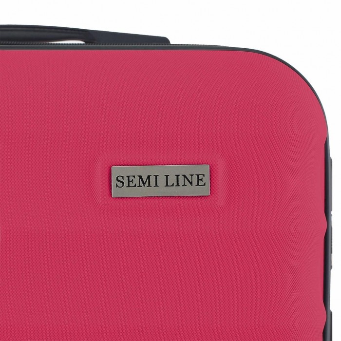 Чемодан Semi Line 28" L Темно-Рожевий T5633-3 з кодовим замком, 4 колеса, об'єм 93 л, ABS-пластик, жіночий