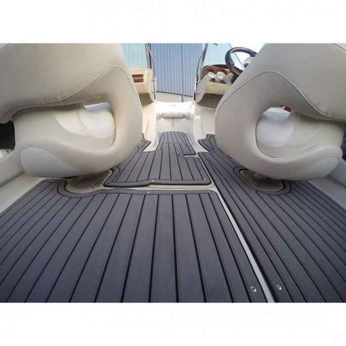 Искусственный тик судовой для лодки катера и яхты EVA Color 5 темно-серый 230x90 см 6 мм антискользящий