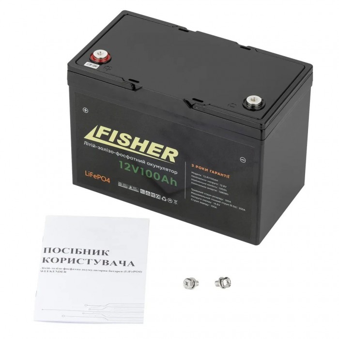 Літій-ферумний акумулятор Fisher LiFeP0-4 12.8 V 100 Ah