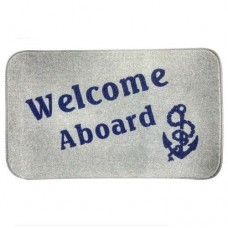 Коврик входной в картер “Welcome Aboard” 46х76 см серый Taylor ворсовый для яхты и катера Италия