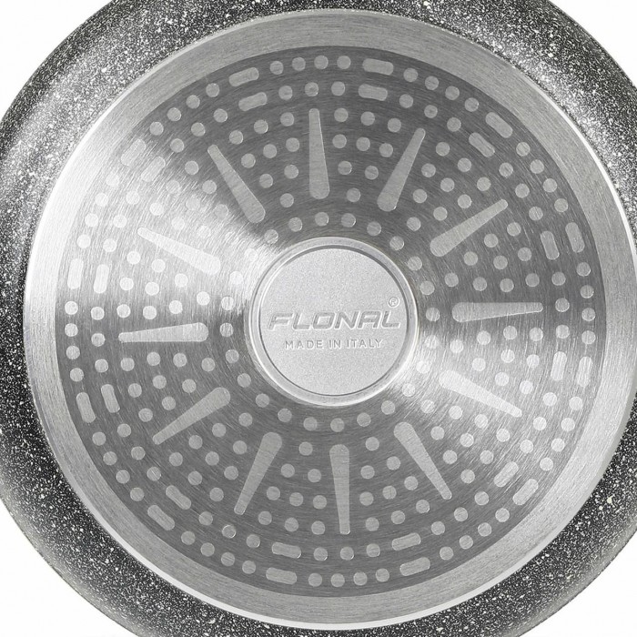 Каструля Flonal Pietra Lavica 2.4 л PLIC22080 антипригарна Magma-Tech для індукційних плит чорна