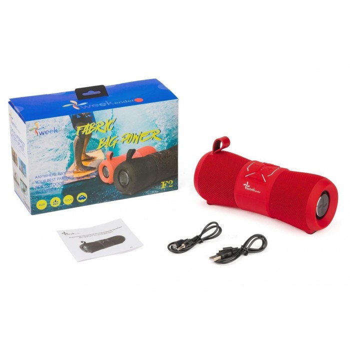 Вологозахищений бумбокс Weekender F2 red судновий для човна та катера Bluetooth колонка IP67 12W стерео