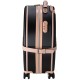 Чемодан Semi Line 24" M Черный/Розовый Крем T5671-3 с кодовым замком на 4 колесах, объем 49 л, ABS-пластик