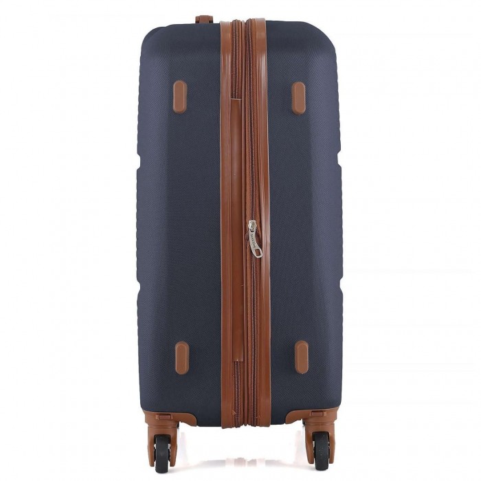 Чемодан Semi Line 24" M Темно-синий T5642-2 расширяемый 4 колеса алюминиевая ручка кодовый замок объем 65 л